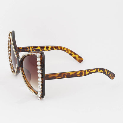 Fancy Rhinestone Oversized Sunnies