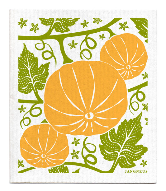 Swedish Dishcloth - Pumpkins - Ochre