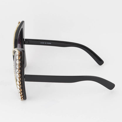 Fancy Rhinestone Oversized Sunnies