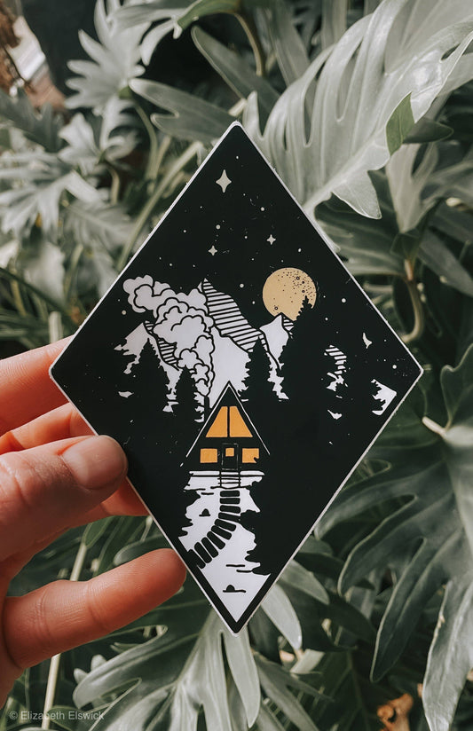 Night lights cabin // sticker