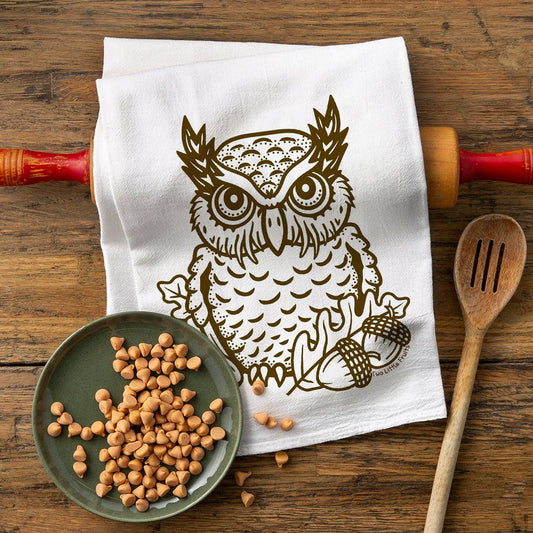 Owl Cotton Tea Towel