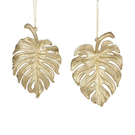 Acrylic pale gold leaf Ornament