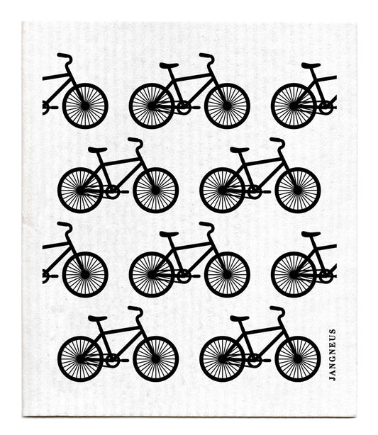 Swedish Dishcloth - Bikes - Black