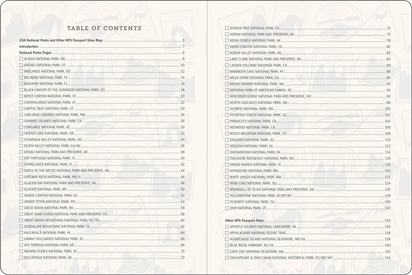 USA National Parks Journal & Passport Stamp Book