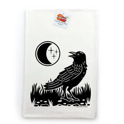 Black Crow Cotton Tea Towel