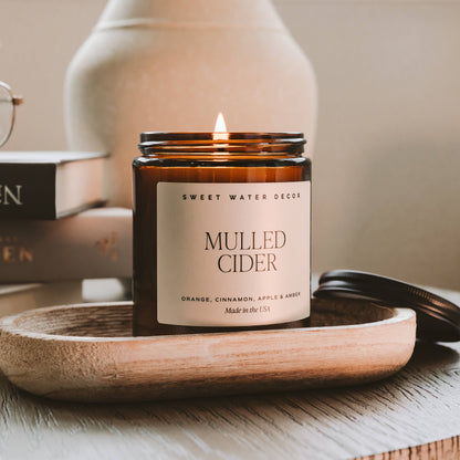 Mulled Cider 9 oz Soy Candle - Fall Home Decor & Gifts