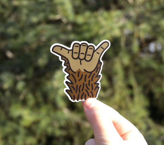 Bigfoot Hang Loose -  Sasquatch Vinyl Sticker