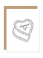 Engaged AF Heart-Shaped Cake Card