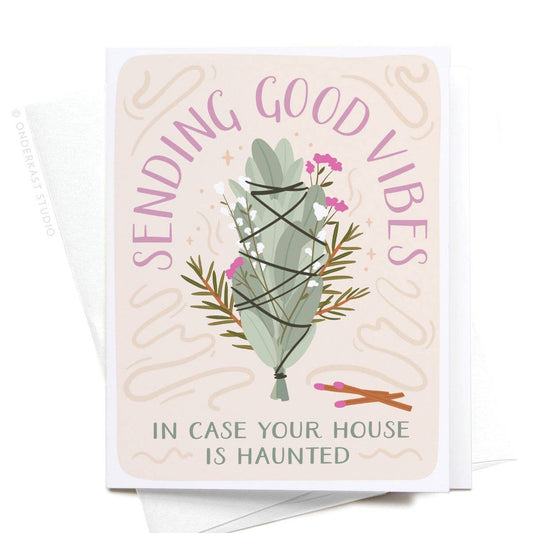 Sending Good Vibes Smudge Stick Greeting Card