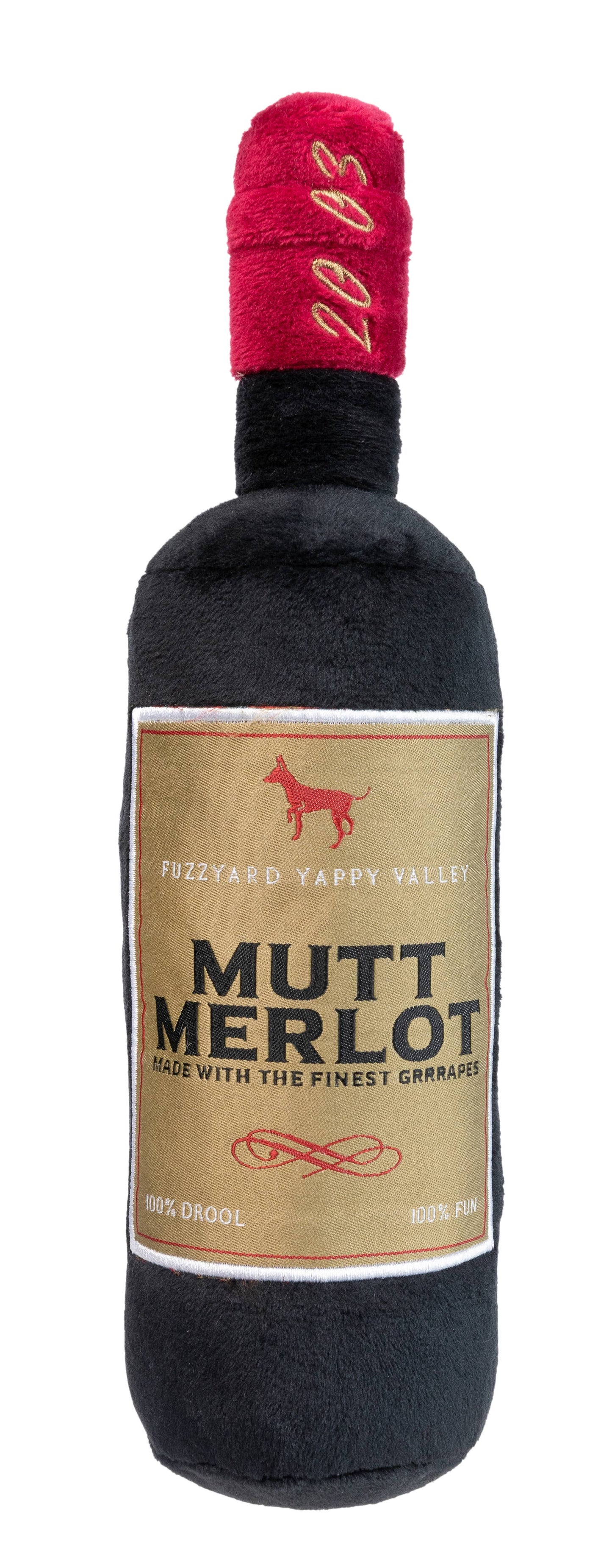 FuzzYard Mutt Merlot Plush Dog Toy