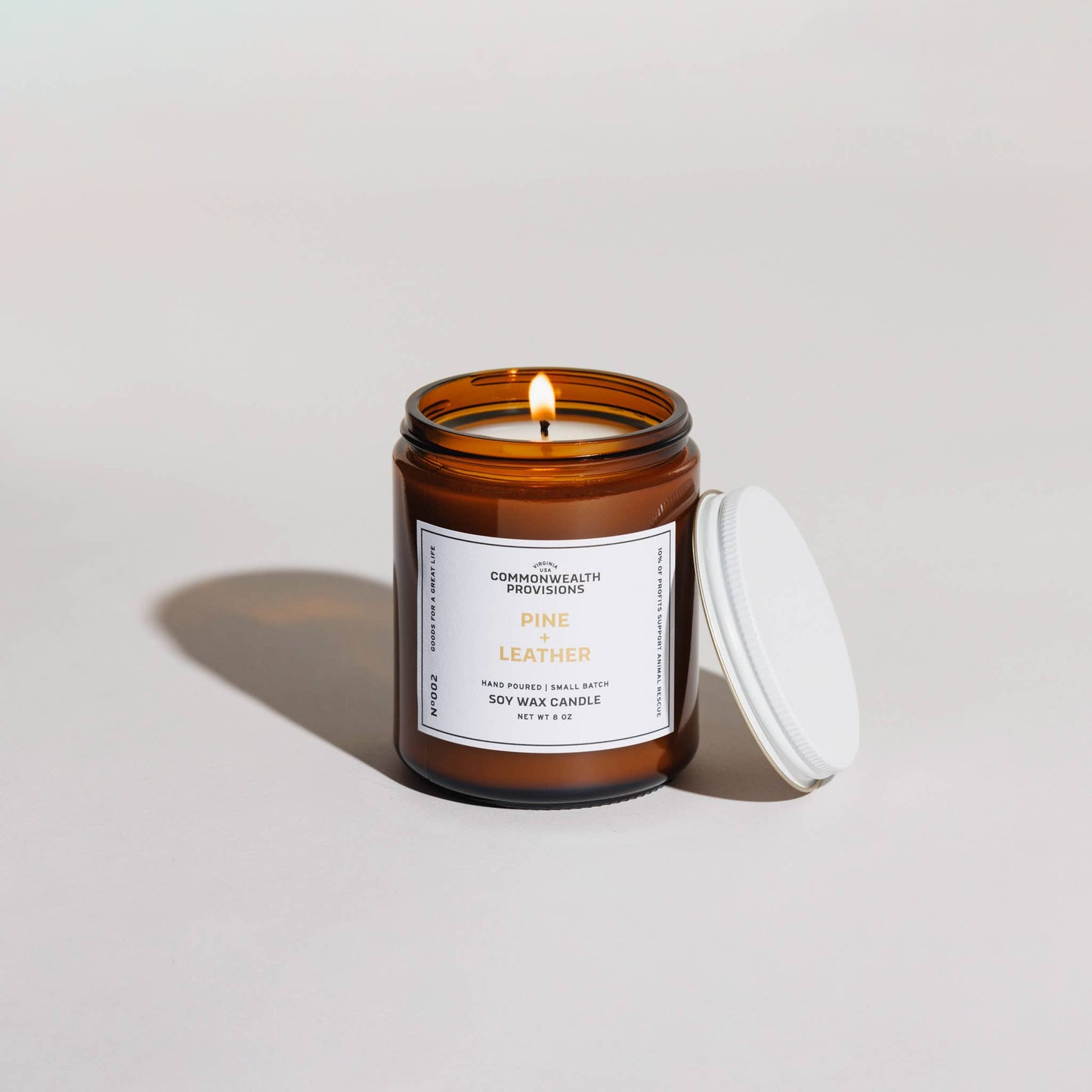 Soy Candle - Pine + Leather