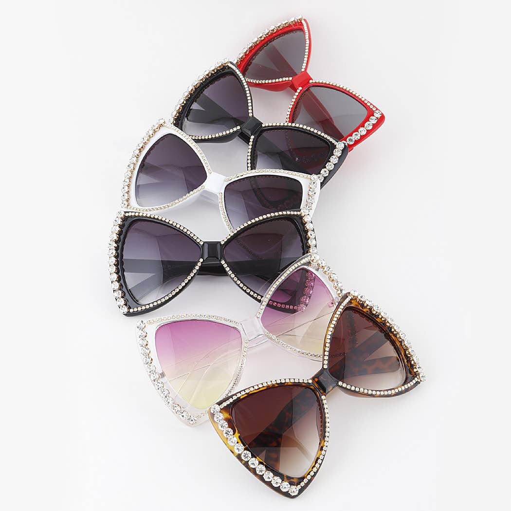 Fancy Rhinestone Oversized Sunnies