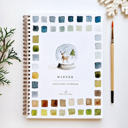 Winter watercolor workbook