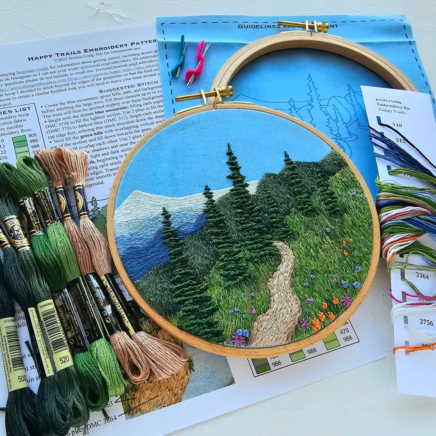 "Happy Trails" Landscape Embroidery Kit