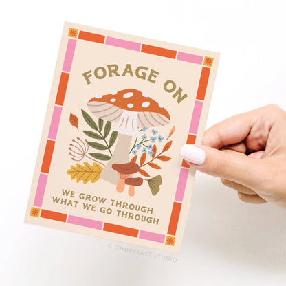 Forage On Mushroom Greeting Card