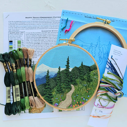 "Happy Trails" Landscape Embroidery Kit