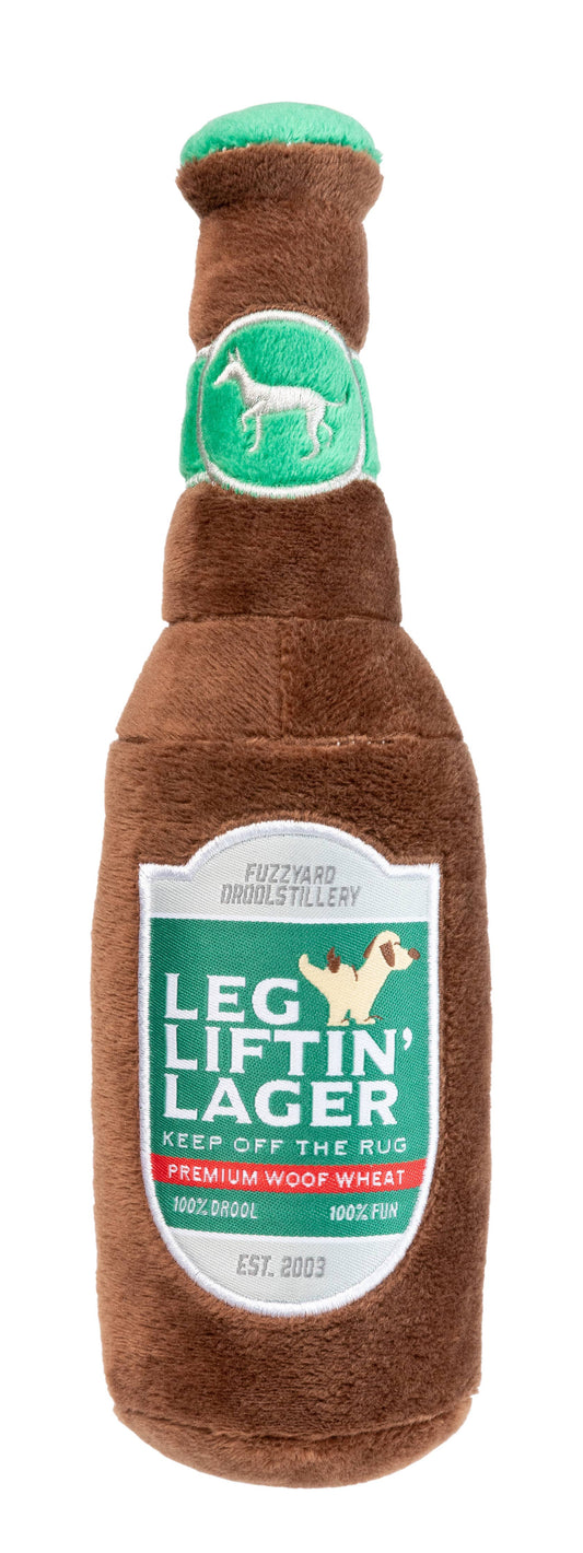 FuzzYard Leg Liftin' Lager Plush Dog Toy