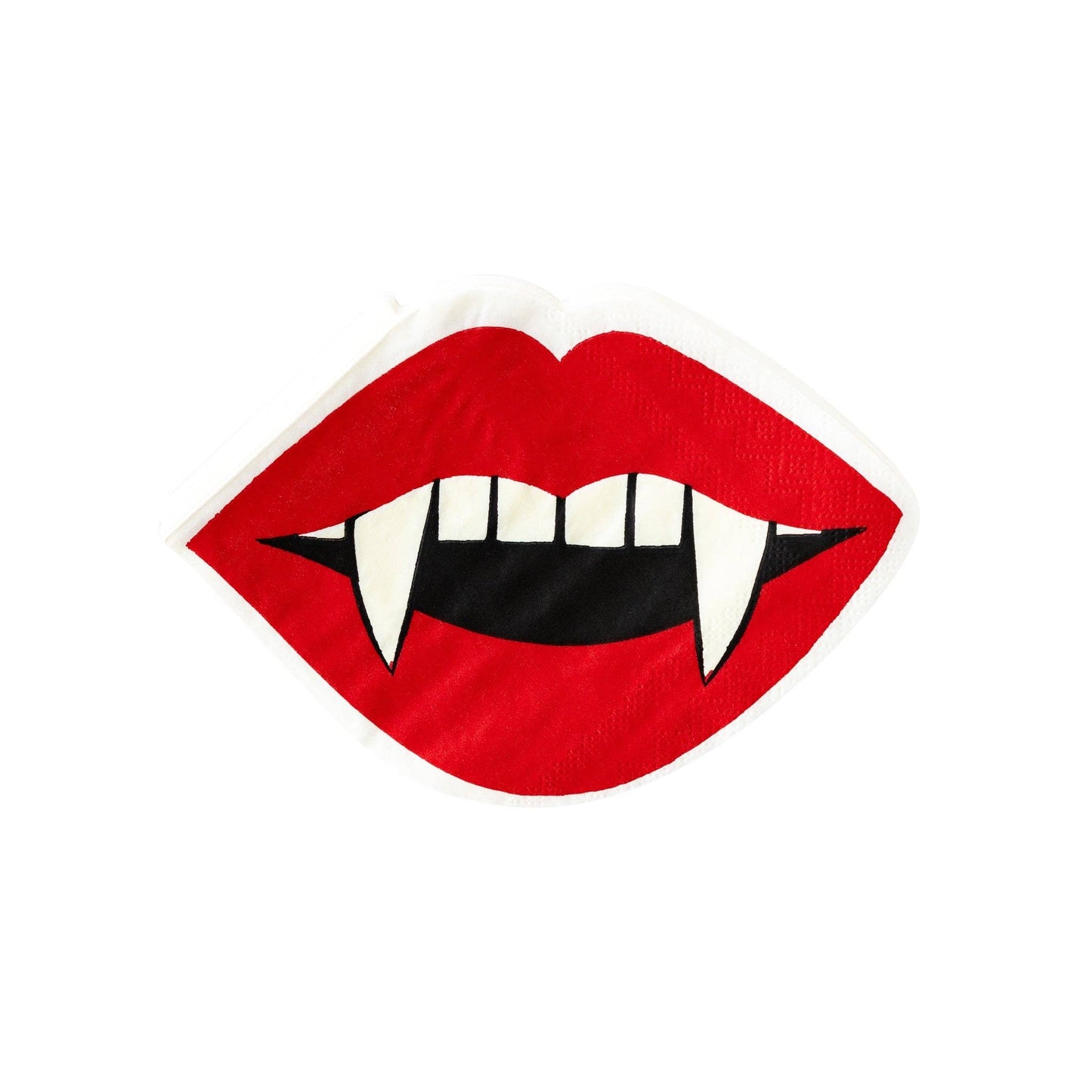 Shaped Vampire Lips Paper Dinner Napkin