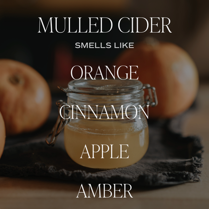 Mulled Cider 9 oz Soy Candle - Fall Home Decor & Gifts