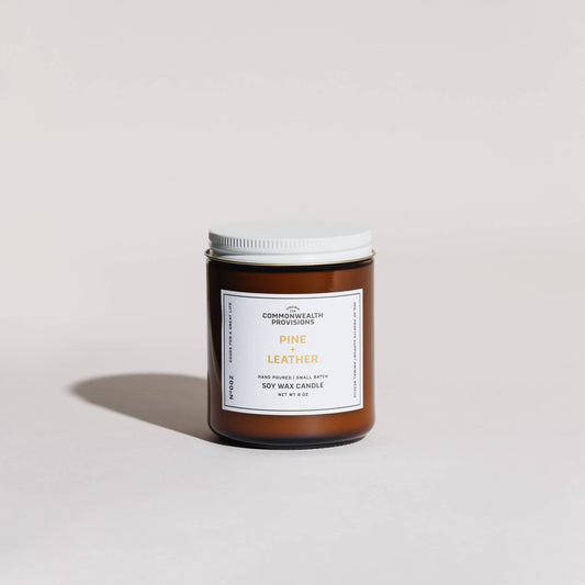 Soy Candle - Pine + Leather