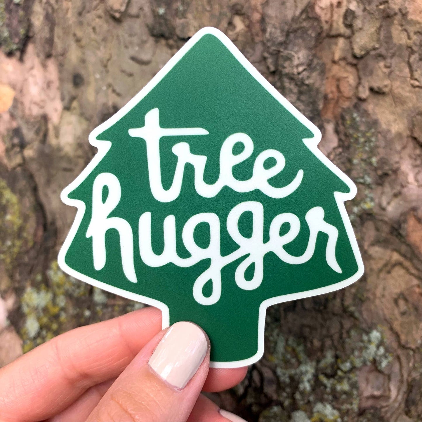 Tree Hugger Environmental Bumper Sticker / Vinyl Decal