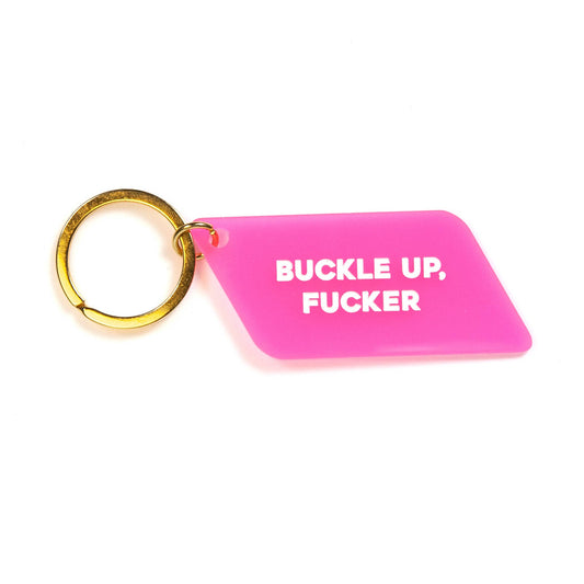 Buckle Up (Hot Pink)  - Key Tag