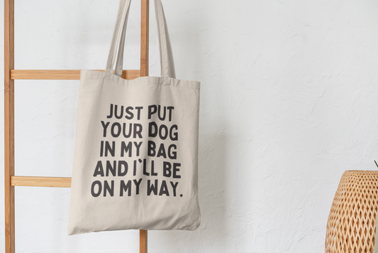 Dognapping Cotton Tote Bag