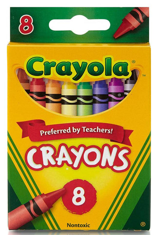 8 Count Crayola Crayons Peggable Box